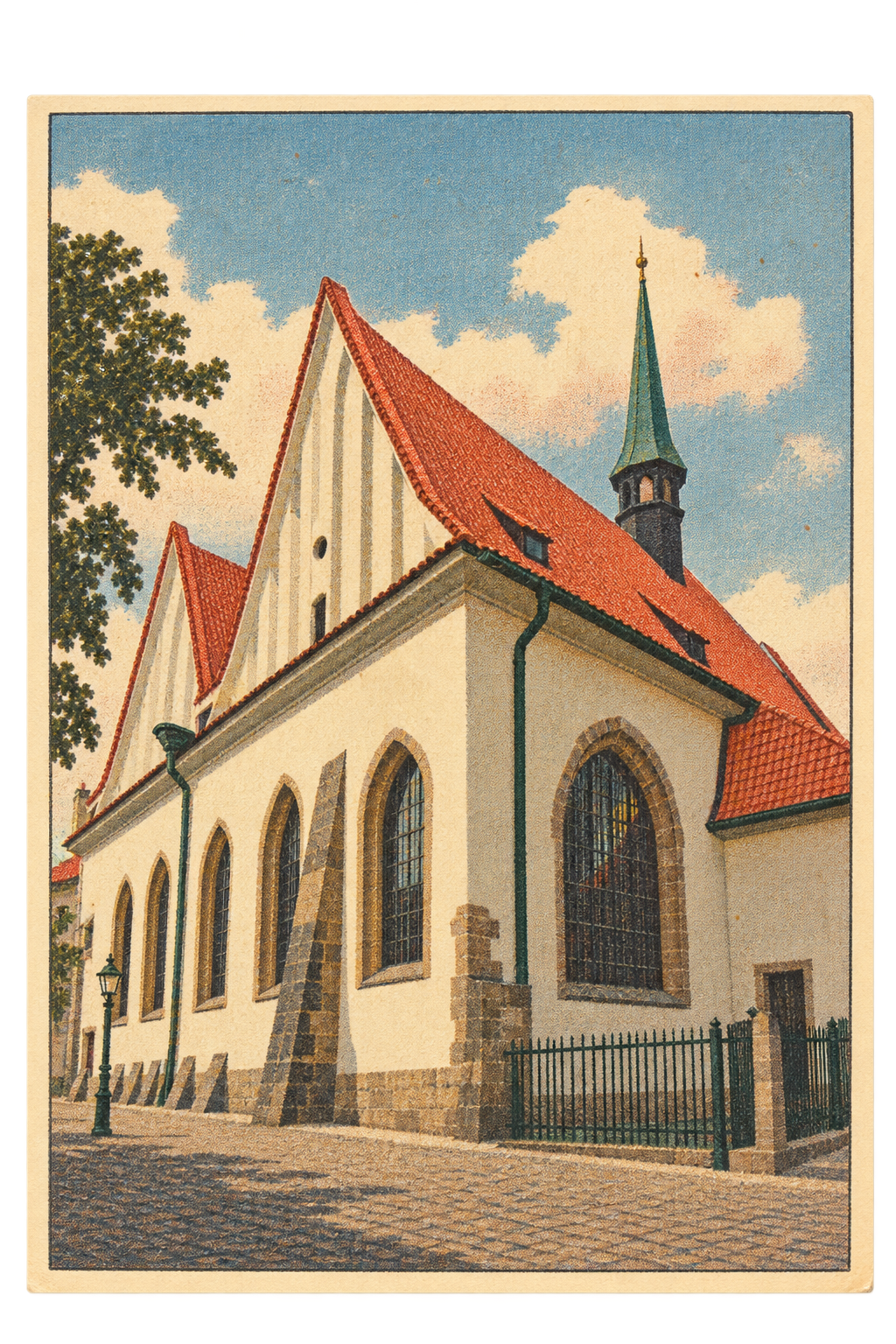 Vintage postcard of Bethlehem Chapel in Prague