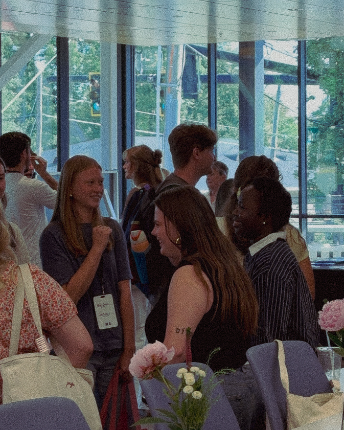 Young leaders connecting in conversation at a gathering